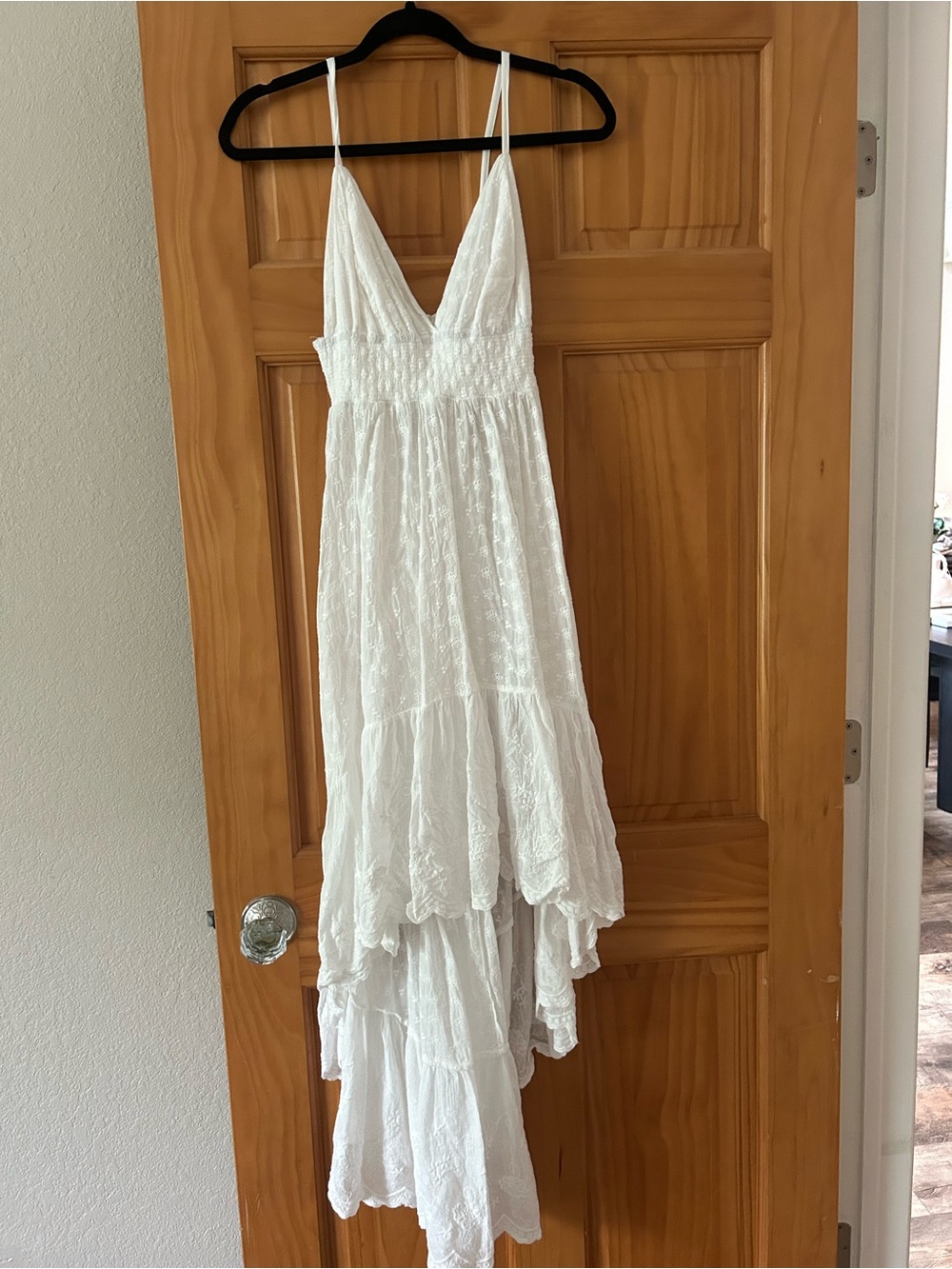 Solitaire White Embroidered Swim Cover up Bridal